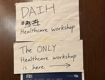 The only healthcare workshop sign